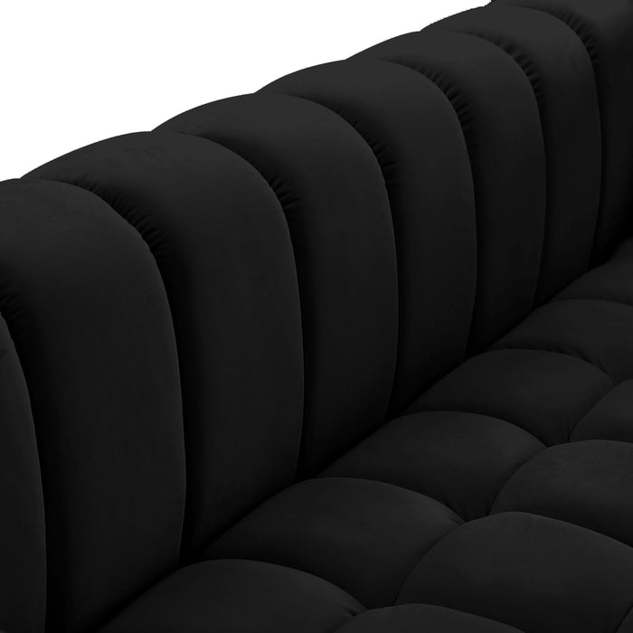 Gwen Black Velvet Sofa - All Brands Furniture (NJ)