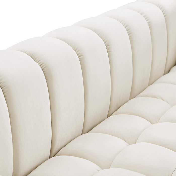Gwen Cream Velvet Sofa - All Brands Furniture (NJ)