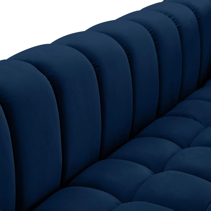 Gwen Navy Velvet Sofa - All Brands Furniture (NJ)
