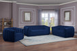 Dixie Navy Velvet Loveseat - All Brands Furniture (NJ)