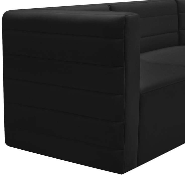 Quincy Black Velvet Modular Corner Chair - All Brands Furniture (NJ)