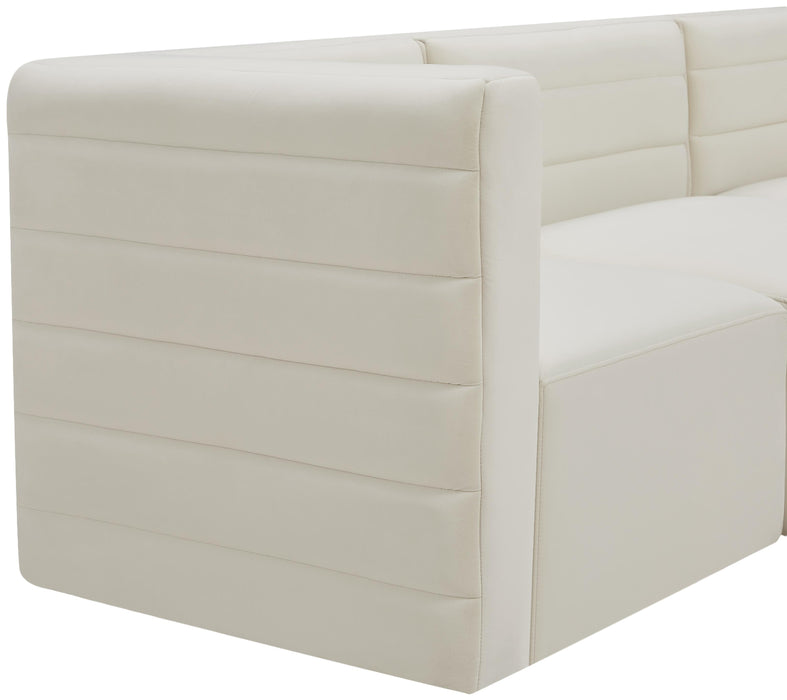 Quincy Cream Velvet Modular Sectional - All Brands Furniture (NJ)