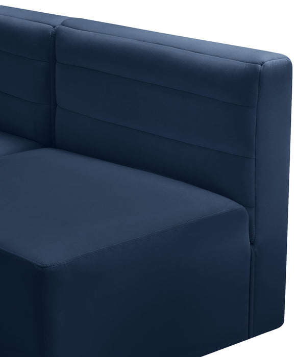 Quincy Navy Velvet Modular Corner Chair - All Brands Furniture (NJ)