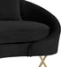 Serpentine Black Velvet Sofa - All Brands Furniture (NJ)