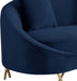Serpentine Navy Velvet Sofa - All Brands Furniture (NJ)