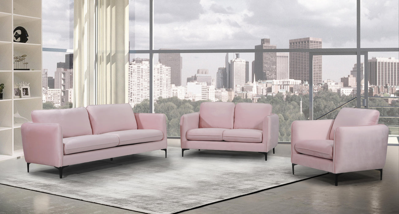 Poppy Pink Velvet Sofa - All Brands Furniture (NJ)
