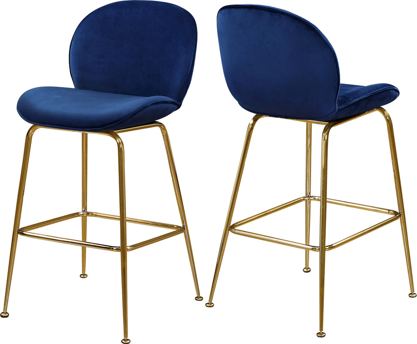 Paris Navy Velvet Stool - All Brands Furniture (NJ)