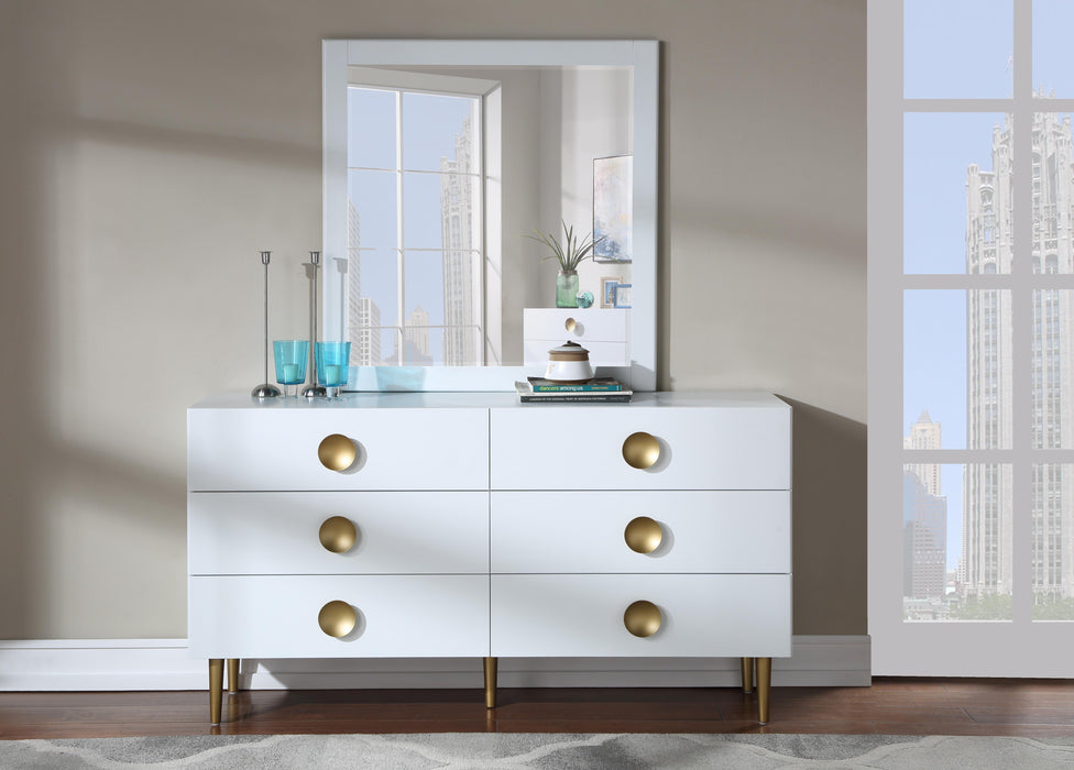 Zayne White Mirror - All Brands Furniture (NJ)