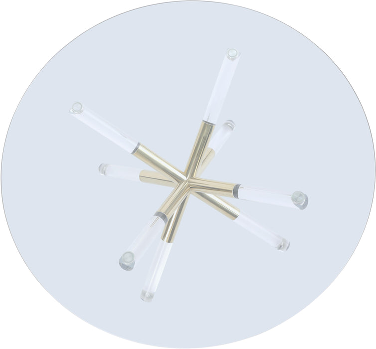 Mercury Acrylic/Gold Dining Table - All Brands Furniture (NJ)