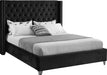 Aiden Black Velvet Queen Bed - All Brands Furniture (NJ)
