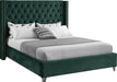 Aiden Green Velvet Queen Bed - All Brands Furniture (NJ)