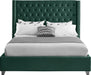 Aiden Green Velvet Queen Bed - All Brands Furniture (NJ)