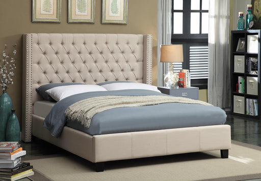 Ashton Beige Linen Queen Bed - All Brands Furniture (NJ)