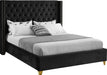Barolo Black Velvet King Bed - All Brands Furniture (NJ)