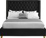 Barolo Black Velvet King Bed - All Brands Furniture (NJ)