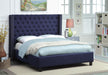Ashton Navy Linen King Bed - All Brands Furniture (NJ)