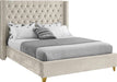 Barolo Cream Velvet King Bed - All Brands Furniture (NJ)