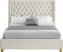 Barolo Cream Velvet King Bed - All Brands Furniture (NJ)