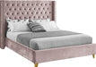 Barolo Pink Velvet Queen Bed - All Brands Furniture (NJ)