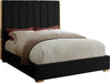Becca Black Velvet Queen Bed - All Brands Furniture (NJ)