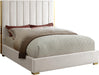 Becca Cream Velvet King Bed - All Brands Furniture (NJ)