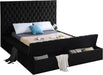 Bliss Black Velvet King Bed (3 Boxes) - All Brands Furniture (NJ)