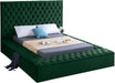 Bliss Green Velvet Queen Bed (3 Boxes) - All Brands Furniture (NJ)