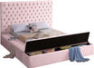 Bliss Pink Velvet Queen Bed (3 Boxes) - All Brands Furniture (NJ)