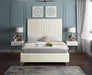 Candace Cream Velvet Queen Bed - All Brands Furniture (NJ)