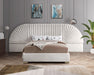 Cleo Cream Velvet Queen Bed (3 Boxes) - All Brands Furniture (NJ)