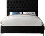 Cruz Black Velvet Queen Bed - All Brands Furniture (NJ)