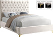 Cruz Cream Velvet King Bed - All Brands Furniture (NJ)