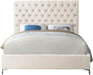 Cruz Cream Velvet King Bed - All Brands Furniture (NJ)