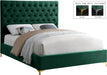 Cruz Green Velvet Queen Bed - All Brands Furniture (NJ)