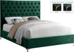 Cruz Green Velvet Queen Bed - All Brands Furniture (NJ)