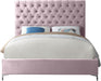Cruz Pink Velvet King Bed - All Brands Furniture (NJ)