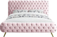 Delano Pink Velvet Queen Bed - All Brands Furniture (NJ)