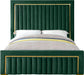 Dolce Green Velvet Queen Bed (3 Boxes) - All Brands Furniture (NJ)