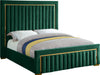 Dolce Green Velvet Queen Bed (3 Boxes) - All Brands Furniture (NJ)