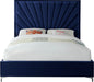 Eclipse Navy Velvet Queen Bed - All Brands Furniture (NJ)