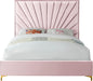Eclipse Pink Velvet Queen Bed - All Brands Furniture (NJ)