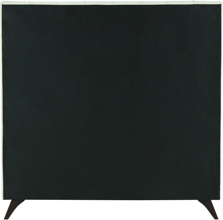 Elly Cream Velvet Queen Bed - All Brands Furniture (NJ)