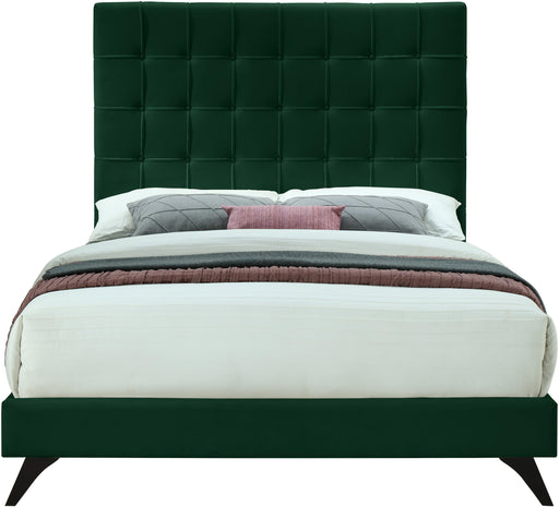 Elly Green Velvet King Bed - All Brands Furniture (NJ)
