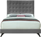 Elly Grey Velvet King Bed - All Brands Furniture (NJ)