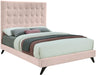 Elly Pink Velvet King Bed - All Brands Furniture (NJ)