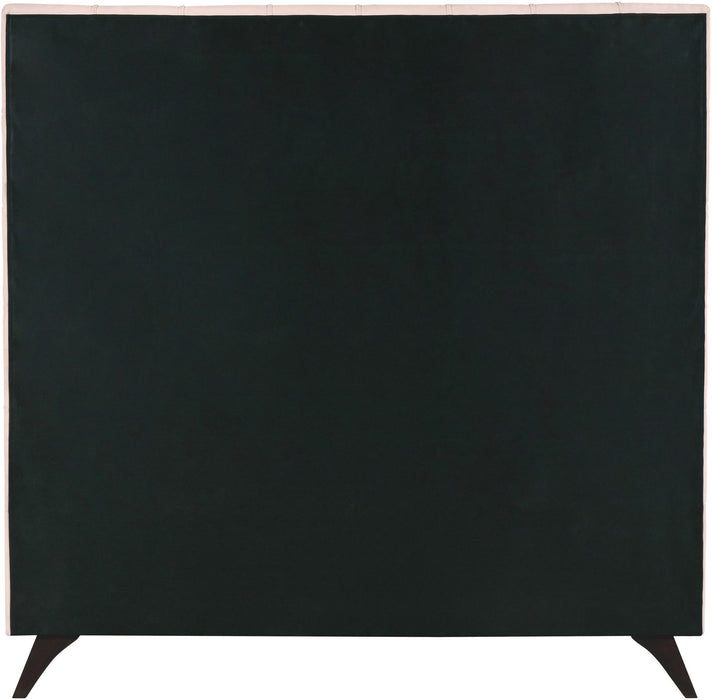 Elly Pink Velvet Queen Bed - All Brands Furniture (NJ)