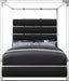 Encore Black Faux Leather Queen Bed (4 Boxes) - All Brands Furniture (NJ)