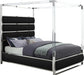 Encore Black Faux Leather Queen Bed (4 Boxes) - All Brands Furniture (NJ)