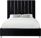 Enzo Black Velvet Queen Bed - All Brands Furniture (NJ)