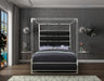 Encore Black Faux Leather Queen Bed (4 Boxes) - All Brands Furniture (NJ)